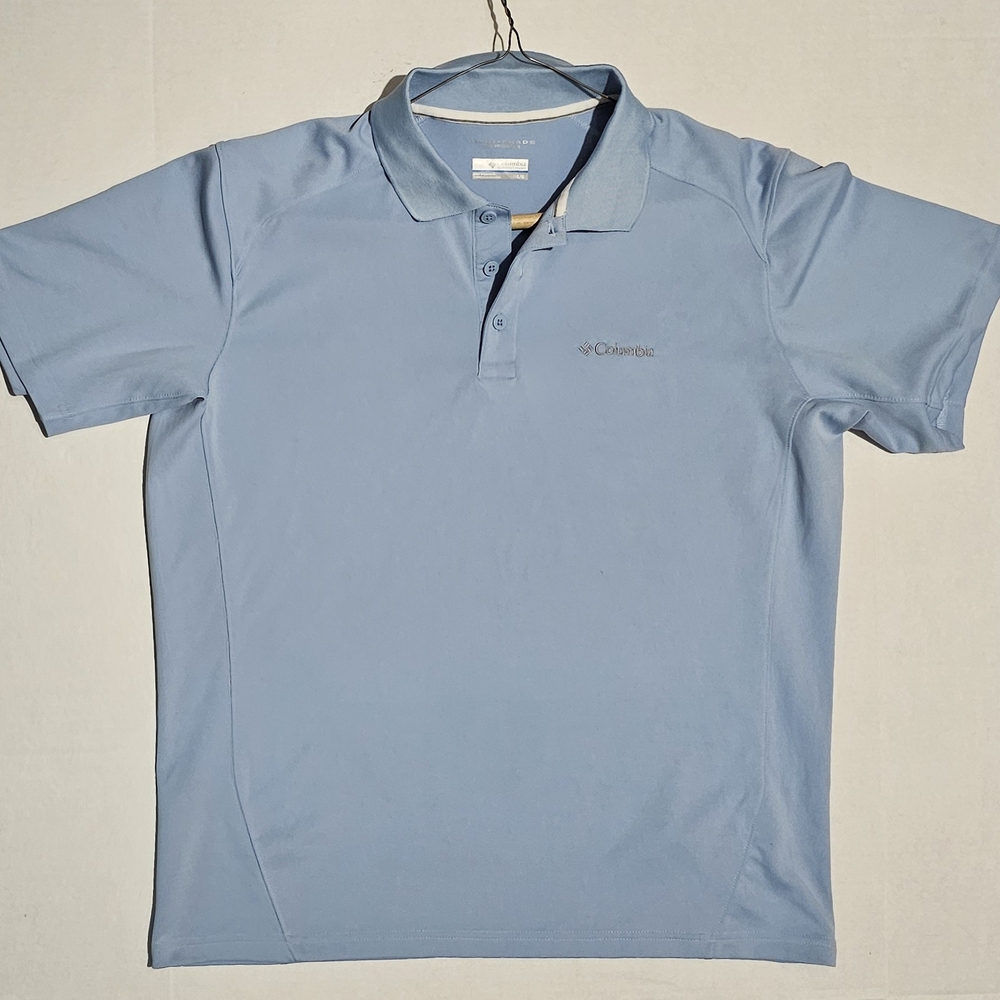 Men's Light Blue Columbia Golf Shirt